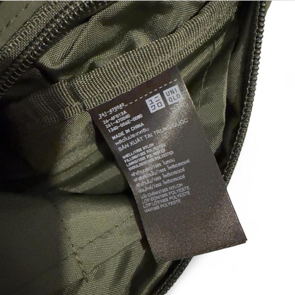 Brand New Uniqlo Olive Green Shoulder Bag Unisex - Picture 2 of 4